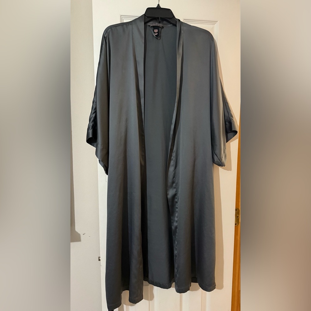 Victoria's Secret Charcoal Satin Robe